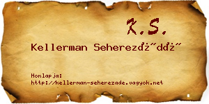 Kellerman Seherezádé névjegykártya